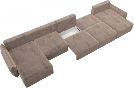 Диван п-образный Лига-051 НПБ МегаЛонг Лига Диванов (Велюр) арт.128678