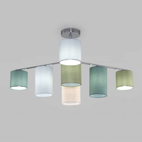 Ппотолочная люстра на штанге Eurosvet Pastel 60151/7 хром