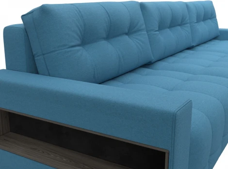 Диван прямой с полками Лига-053 НПБ Лонг Лига Диванов (Рогожка) арт.128910