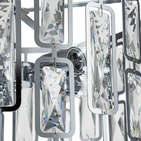 Подвесная люстра Escada Glow 2102/4S Chrome Е27*60W (220V, на цепи, круглые)