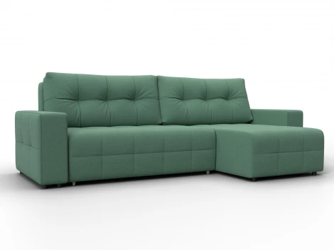 Диван угловой Лига-122 угол универсальный (ДСП,Брус,Рогожка/Зеленый) Лига Диванов 137601