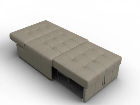 Кресло-кровать Лига-107 (80) (ЛДСП,Брус,Фанера,Экокожа/Бежевый) Лига Диванов 134941