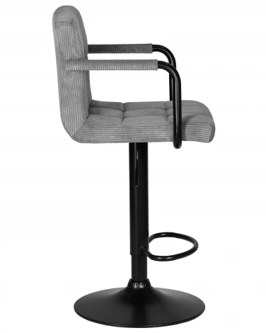 Набор 2 шт стул барный DOBRIN KRUGER ARM BLACK (серый вельвет (LAR-E2041-25))