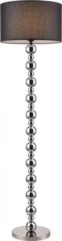 Торшер Lumion Navila 8079/1F хром/черный металл/текстиль E27 1*60W 220V (выключатель, шарики, круглые)