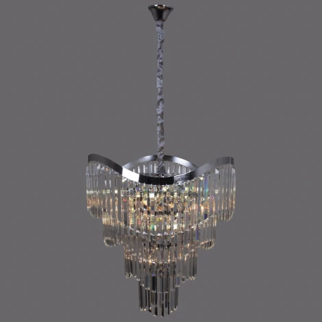 Подвесная люстра хрустальная Reluce 90279-0.3-20 CR (220V, на цепи)