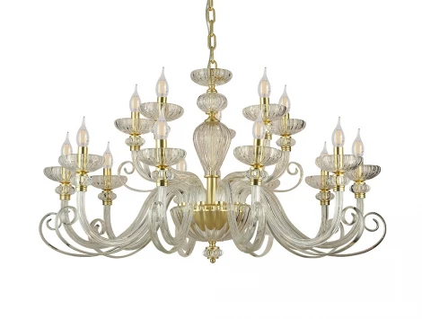Подвесная люстра Newport Annette 8620+5/C mat.soft gold clear
