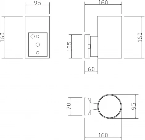 Архитектурная подсветка Maytoni Rando O419WL-01B (220V, круглые, IP54)