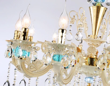 Подвесная люстра большая Ambrella TRADITIONAL TR4929 (220V, хрусталь, свеча)