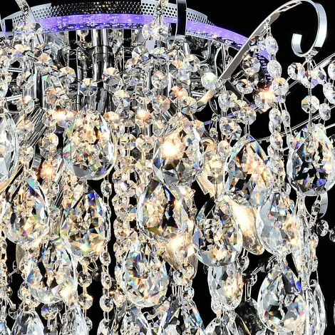 Потолочная люстра хрустальная Reluce 04021-0.3-07 CR+RGB (220V, пульт управления)