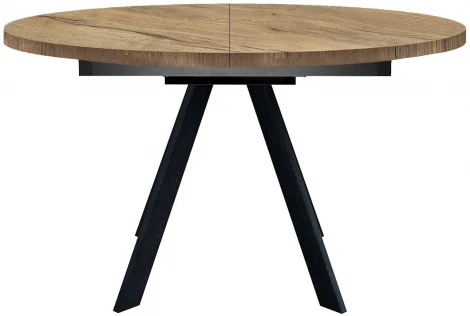 Стол DikLine RD120 дуб галифакс, опоры черные