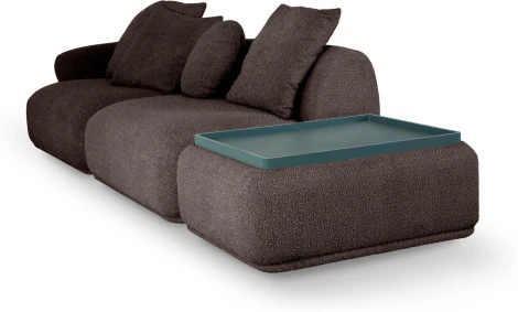 Диван Fabro ОГОГО (арт.855363), (Ткань,Букле/Коричневый)