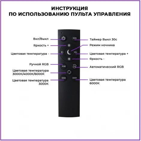 Потолочный светильник Seven Fires Лайош 45439.50.72.77RGB