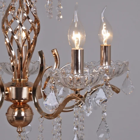 Подвесная люстра Reluce 06315-0.4-05 FGD+CL (220V, подвески, на цепи, подсвечник, свеча)