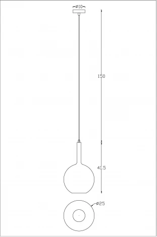 Подвесной светильник Arte Lamp Gala A2725SP-1SG (220V, на проводе, шар)