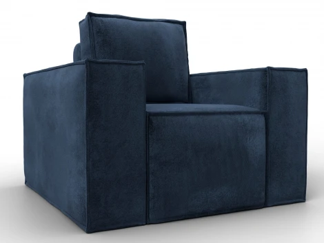 Кресло Лига-081 НПБ (ДСП,Велюр/Синий) Лига Диванов 134990