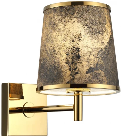 Бра Odeon Light Bergi 5064/1W античн.бронза/серо-беж./металл/натур.камен."шпон" E27 LED 1*10W (220V)