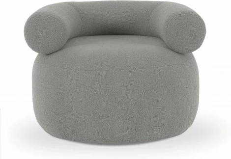 Кресло Tirella вращающееся ОГОГО (арт.833538), (Искусственный мех/Серый)