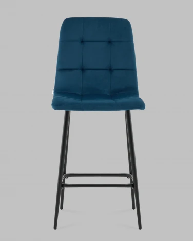 Стул полубарный Одди велюр синий Stool Group арт.УТ000041434