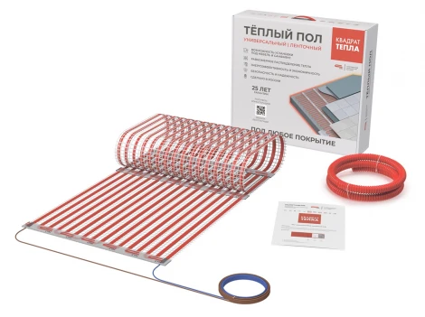 Теплый пол "Квадрат тепла" ленточный мат СТН 350050.2 (3,5х0,5м-263Вт), 150 Вт/кв.м