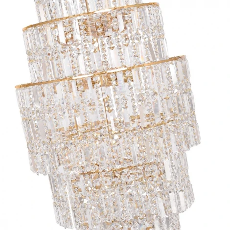 Подвесная люстра каскадная Arti Lampadari Valencia E 1.10.50.501 G (220V, хрусталь)