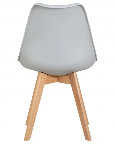 Стул обеденный JERRY SOFT (ножки светлый бук, цвет сиденья светло-серый (GR-01))