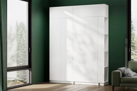 Шкаф Арника навесной Бали (1000), Белый шагрень