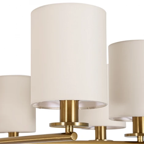 Подвесная люстра Lumion Eclate 8412/8 латунь/белый, металл/текстиль Е14 8*40W 220V