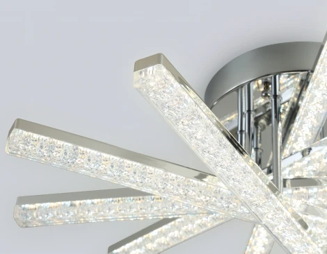 Потолочная люстра светодиодная с ПДУ Ambrella Acrylica Original FA8895 CH хром 65W 3000K-6400K