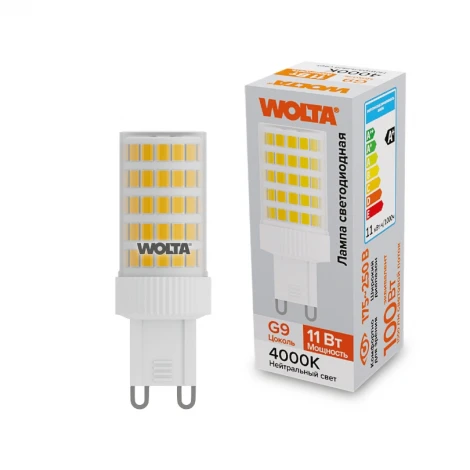 Светодиодная лампа 11Вт 4000K G9 Wolta WSTD-JCD-11W4KG9-C