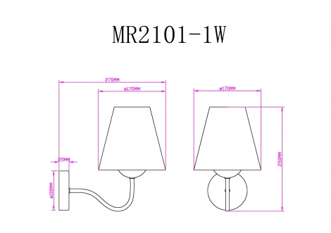 Бра MyFar Charlotte MR2101-1W (220V)