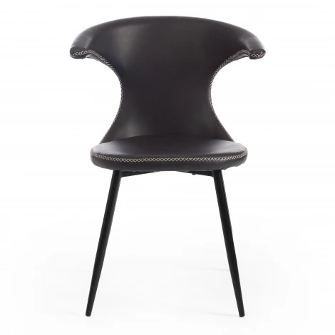 Стул FLAIR (mod. 9020) коричневый 1/черный (экокожа/металл)