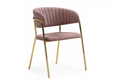 Обеденный стул Woodville Kamelia светло-фиолетовый / золотой