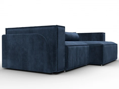 Диван угловой Лига-061 угол правый (ДСП,Брус,Фанера,Велюр/Синий) Лига Диванов 131151