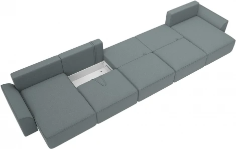 Диван п-образный Лига-048 НПБ МегаЛонг Лига Диванов (Рогожка) арт.128316
