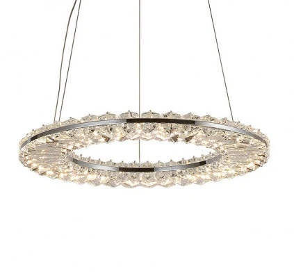 Подвесной светодиодный светильник Newport 8240 8241N/400 chrome (220V, на тросе, кольцо)