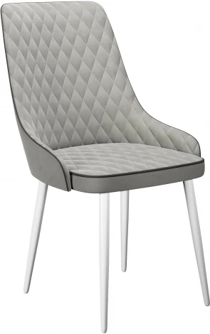 Стул DikLine 305 B22 GREY ,ножки белые