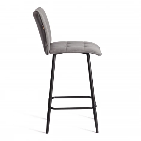 Полубарный стул Bari/Бари Tetchair (Металл,Велюр/Серый) арт.24906