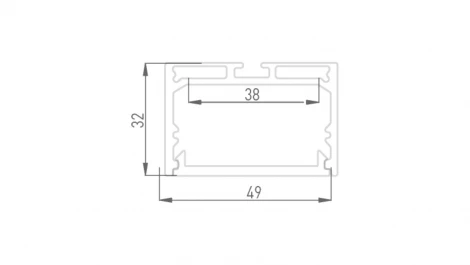 Подвесной/накладной алюминиевый профиль Design LED 2500 мм, анодированный DesignLed LS LS.4932