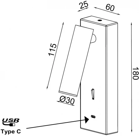 Спот Mantra Tarifa 8498 (LED, 220V, выключатель)
