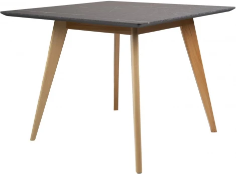 Стол R-Home Лунд квадратный 960*960 Мрамор Графит