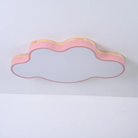 Потолочный светильник Wi-Fi Cloud Eco D83 Pink By ImperiumLoft Cloud-Eco01 (для детской, LED, 220V, голосовое управление, умный дом - Алиса, тучи)