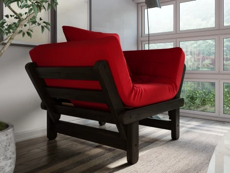 Кресло Arsko Сламбер венге красный велюр