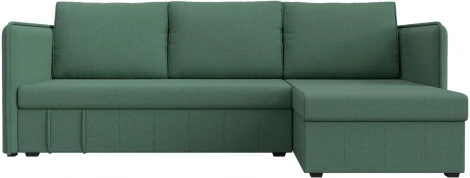 Диван угловой Слим правый угол (Зеленый/Рогожка) Лига Диванов арт.121151