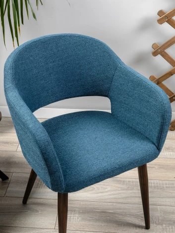 Стул R-Home Oscar Сканди Блю Арт Темный Орех