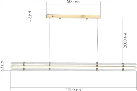 Подвесной светильник ST Luce Fagy SL6245.223.01 золотистый/Прозрачный LED 1*30W 4000K (220V, на проводе)