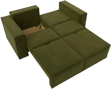 Диван прямой Куба мини (Зеленый/Микровельвет) Лига Диванов арт.121880