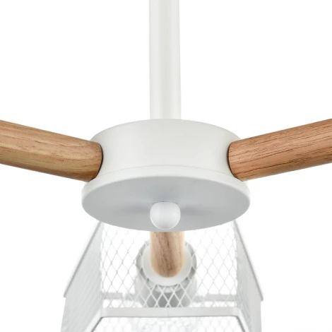 Потолочная люстра на штанге Lumion Irma 8246/3C белый, металл/дерево Е27 3*60W 220V