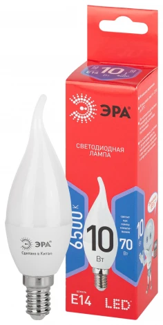 Лампочка светодиодная E14 10W ЭРА LED BXS-10W-865-E14 R