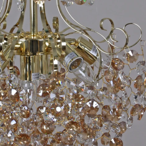Подвесная люстра Reluce 02382-0.4-6+3 FFG (220V, хрусталь, на цепи)