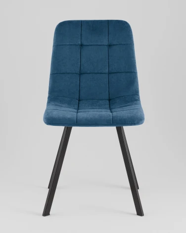 Стул Одди Original Square велюр синий (набор 4 шт) Stool Group УТ000042522